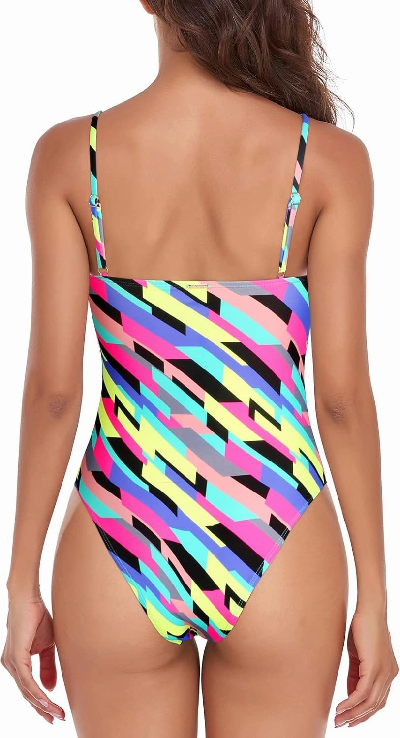 RELLECIGA Women's Bandeau One Piece Swimsuits