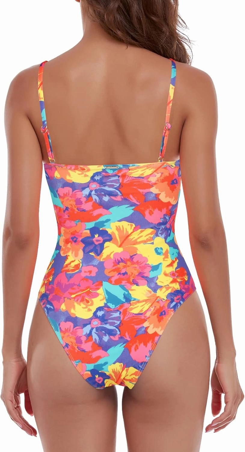 RELLECIGA Women's Bandeau One Piece Swimsuits