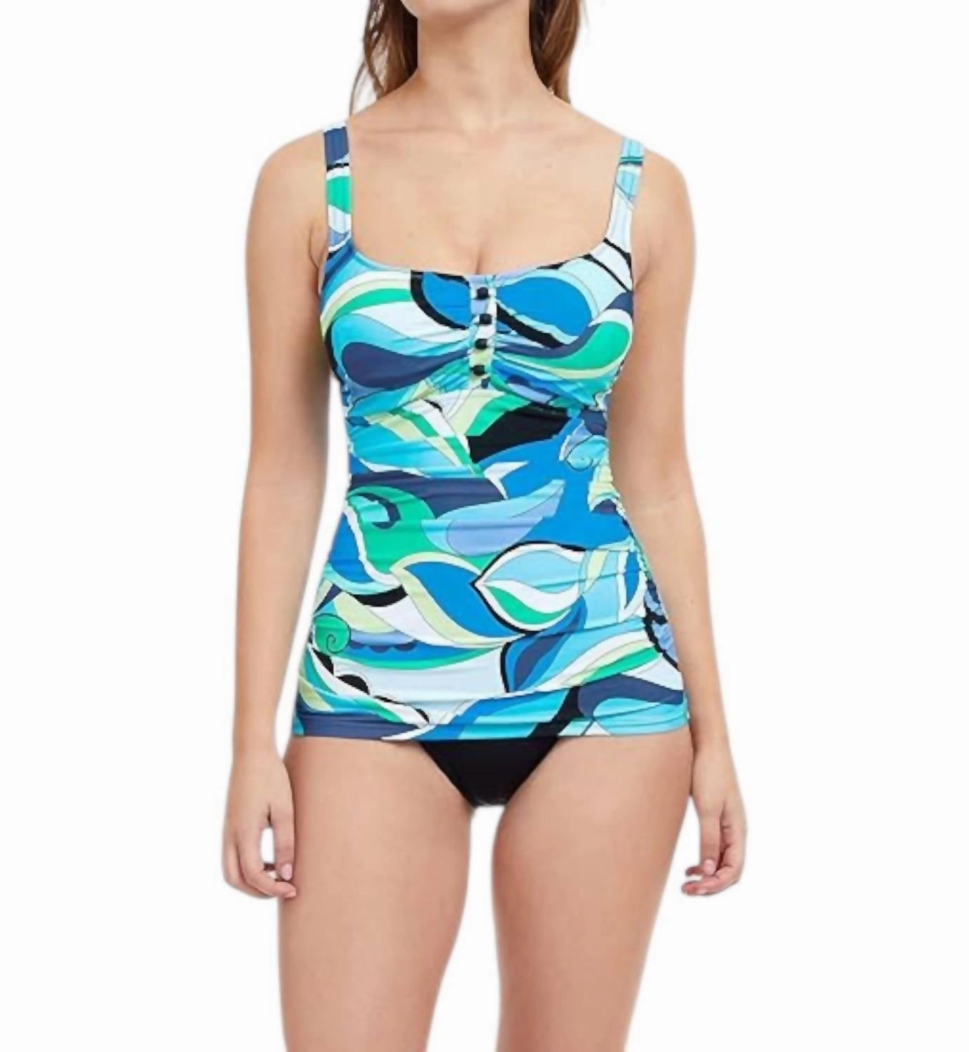 Retro Love Tankini In Multi Color