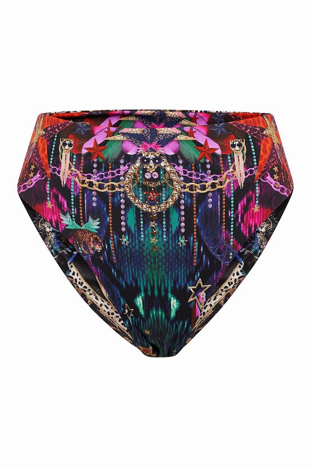 Reversible High Waist Bikini Bottom, Rocket Woman