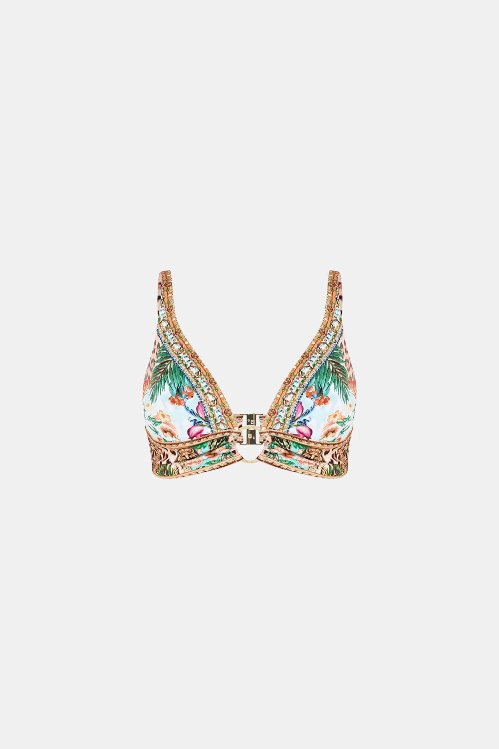 Ring Front High Tri Bikini Top, Royalty Loyalty