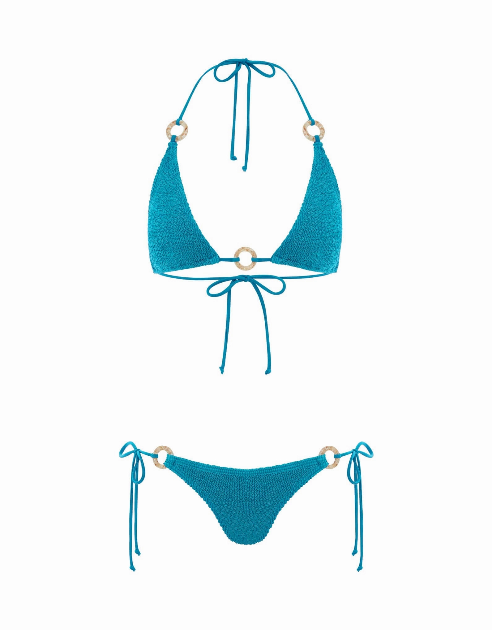 Ring Ingrid Triangle Bikini Top Ocean Shimmer