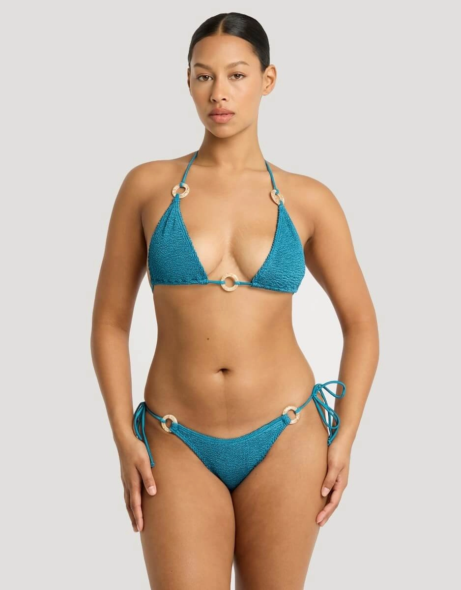 Ring Ingrid Triangle Bikini Top Ocean Shimmer
