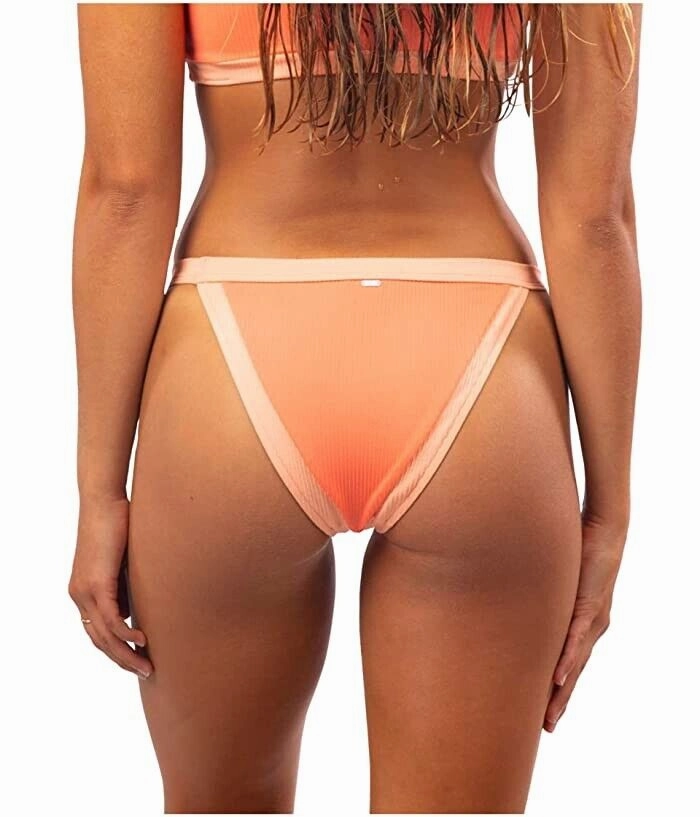 Rip Curl Underwear Women's XS Coral Havana Solid Banded Skimpy Bikini ERK2