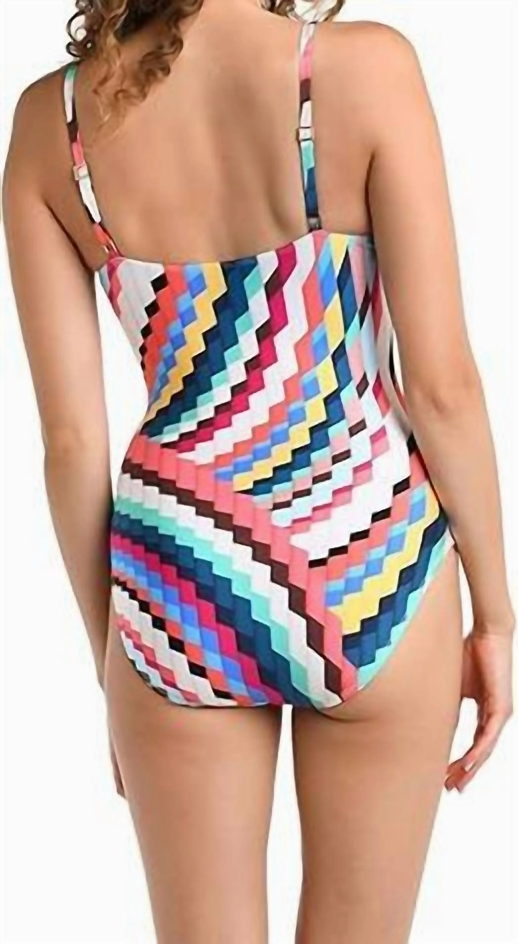Rouched Body Underwear Mio One Piece Swimsuit In Multi/ Slice Of Paradise