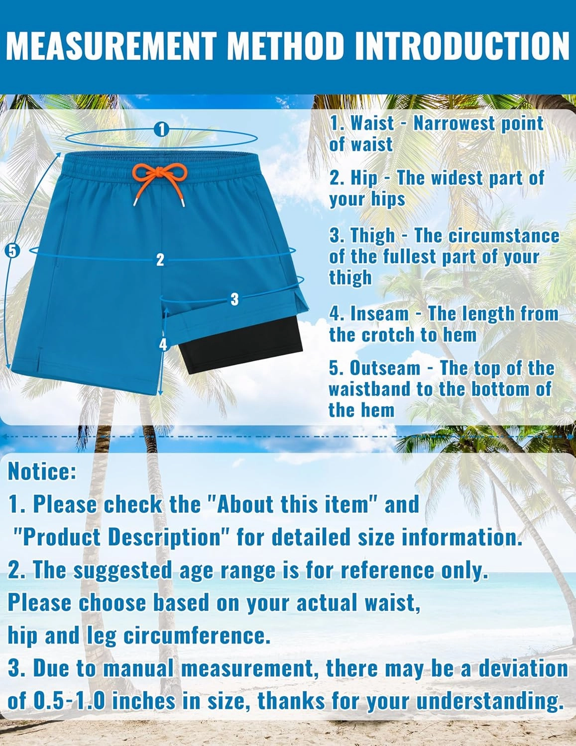 Sarfel Mens Swim Trunks with Compression Liner Mens Bathing Suit 7 Inch Inseam Quick Drying Men's Board Shorts Men's Swimwear