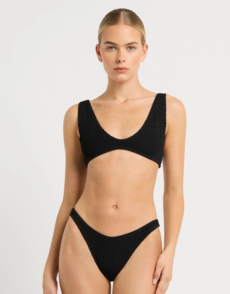 Scout Crop Bikini Top Black