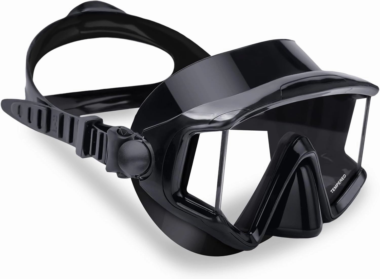Seago 3 Window Swim Goggles with Nose Cover, Panoramic HD Clear Vision Anti-Leak Tempered Lens Swim Mask, Suitable for All Scenarios Water Pool Goggles Swimming Adult Women Men Youth Junior