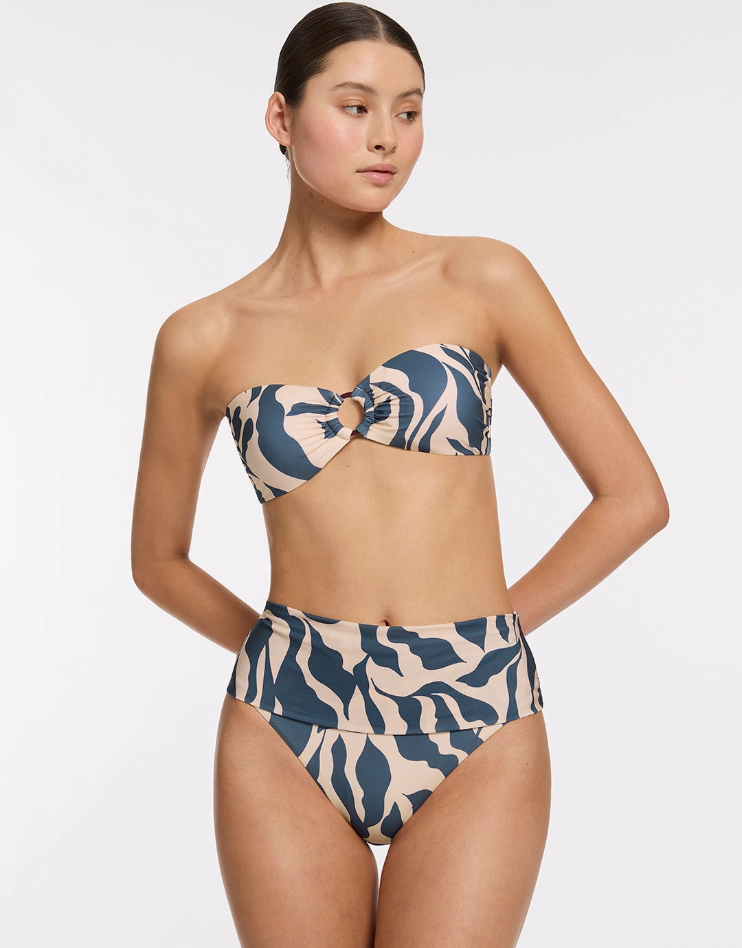 Sereno Fold Bikini Pant - Steel Blue
