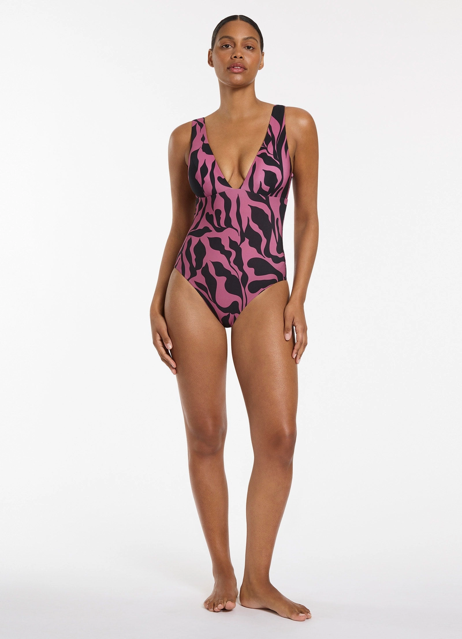 Sereno Plunge One Piece - Mauve