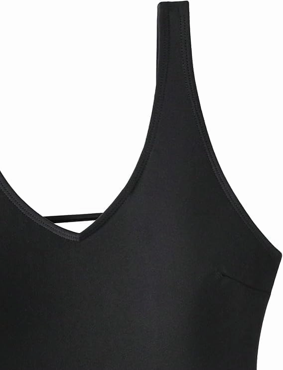 Sexy Backless Cheeky High Cut Leg Thong V Neck One Piece Swimsuit