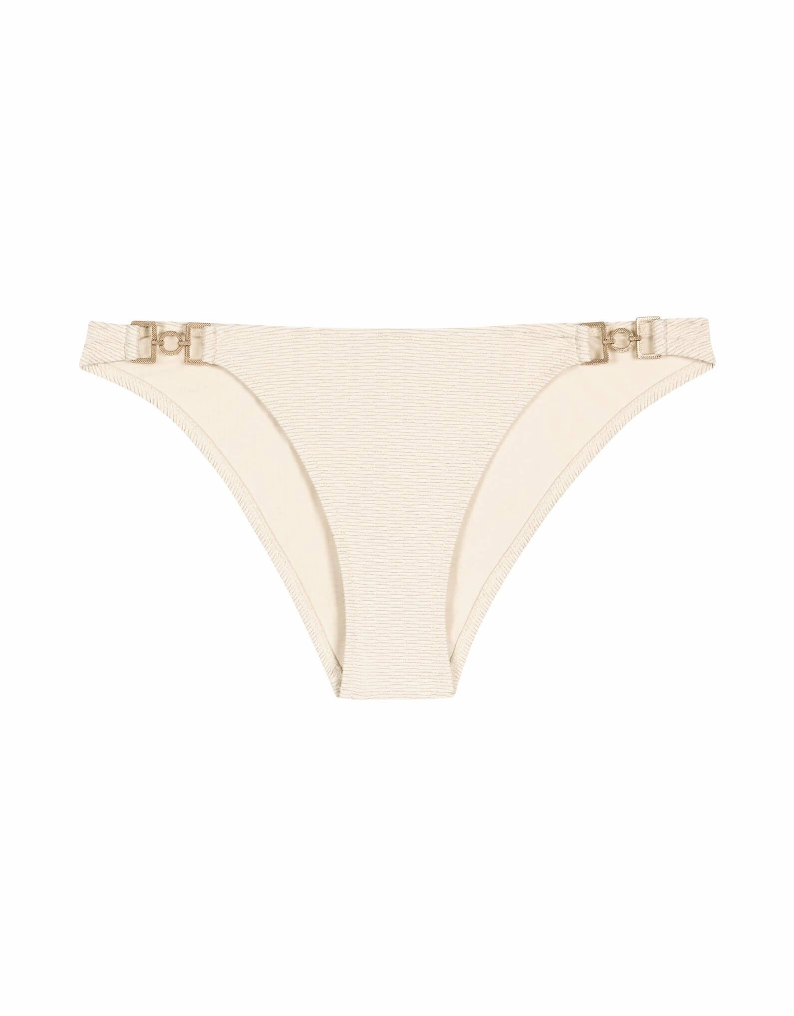 Shimmering Waters Mini Coeur Bikini Bottom Golden White