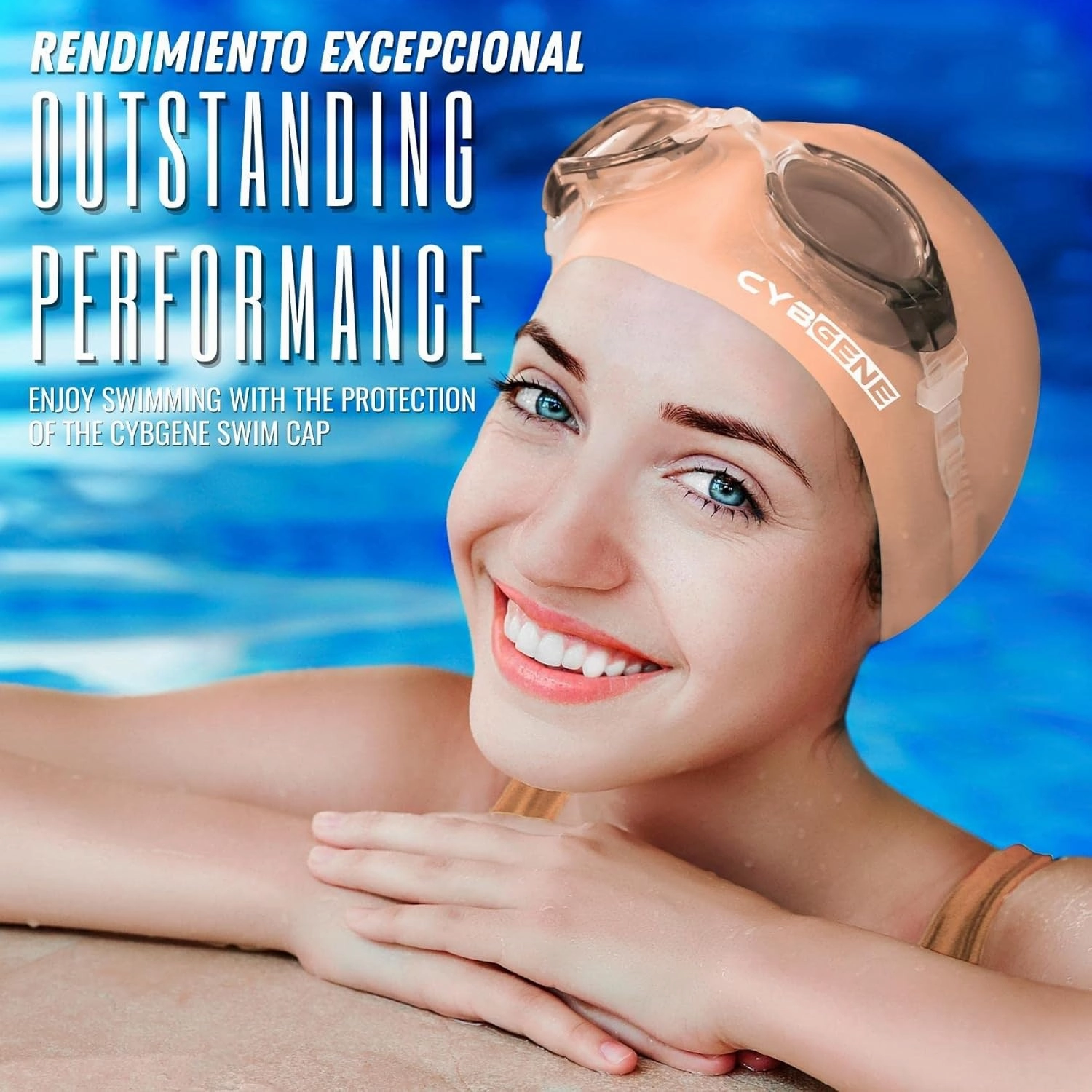 Silicone Swim Cap, Unisex Swimming Cap for Women and Men, Comfortable Bathing Cap Ideal for Short Medium Long Hair