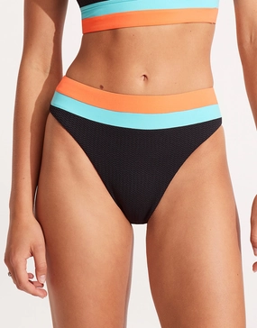 Slice of Splice High Rise Bikini Pant - Black