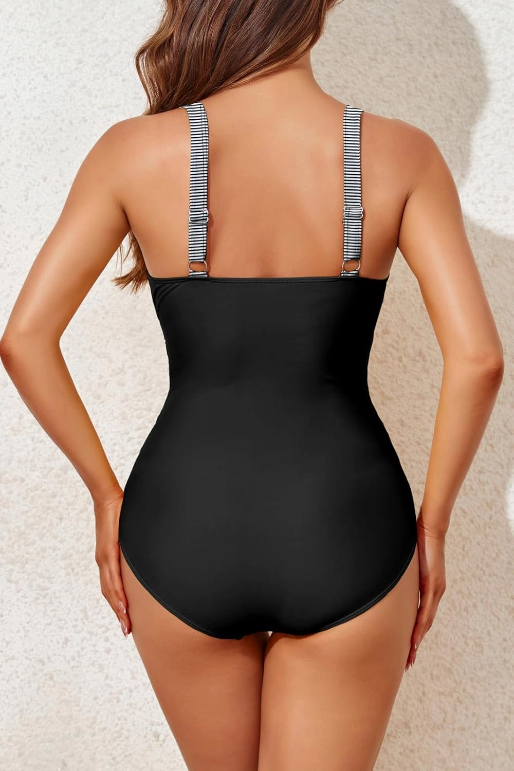 Smismivo Tummy Control Swimsuits for Women Slimming One Piece Bathing Suit Retro Ruched Push Up Vintage Padded Swimwear