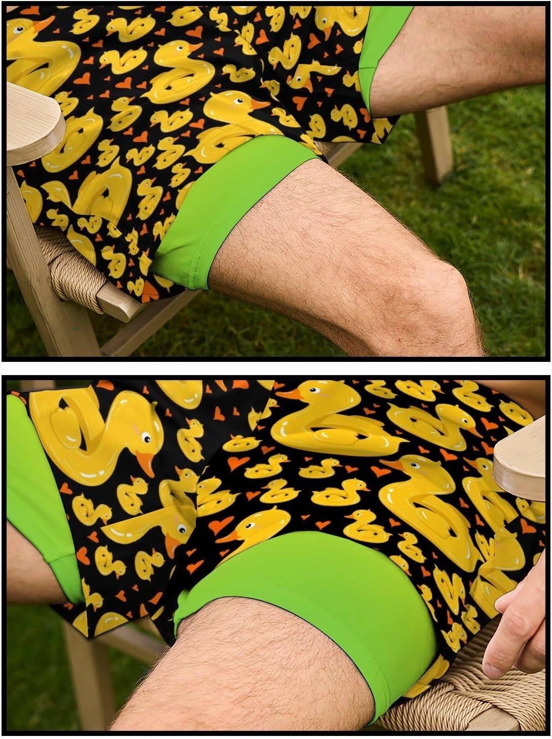 Socira Men's Swim Trunks with Compression Liner, Quick Dry Mens 2 in 1 Swimming Trunks Men Beach Bathing Suits Swimsuit
