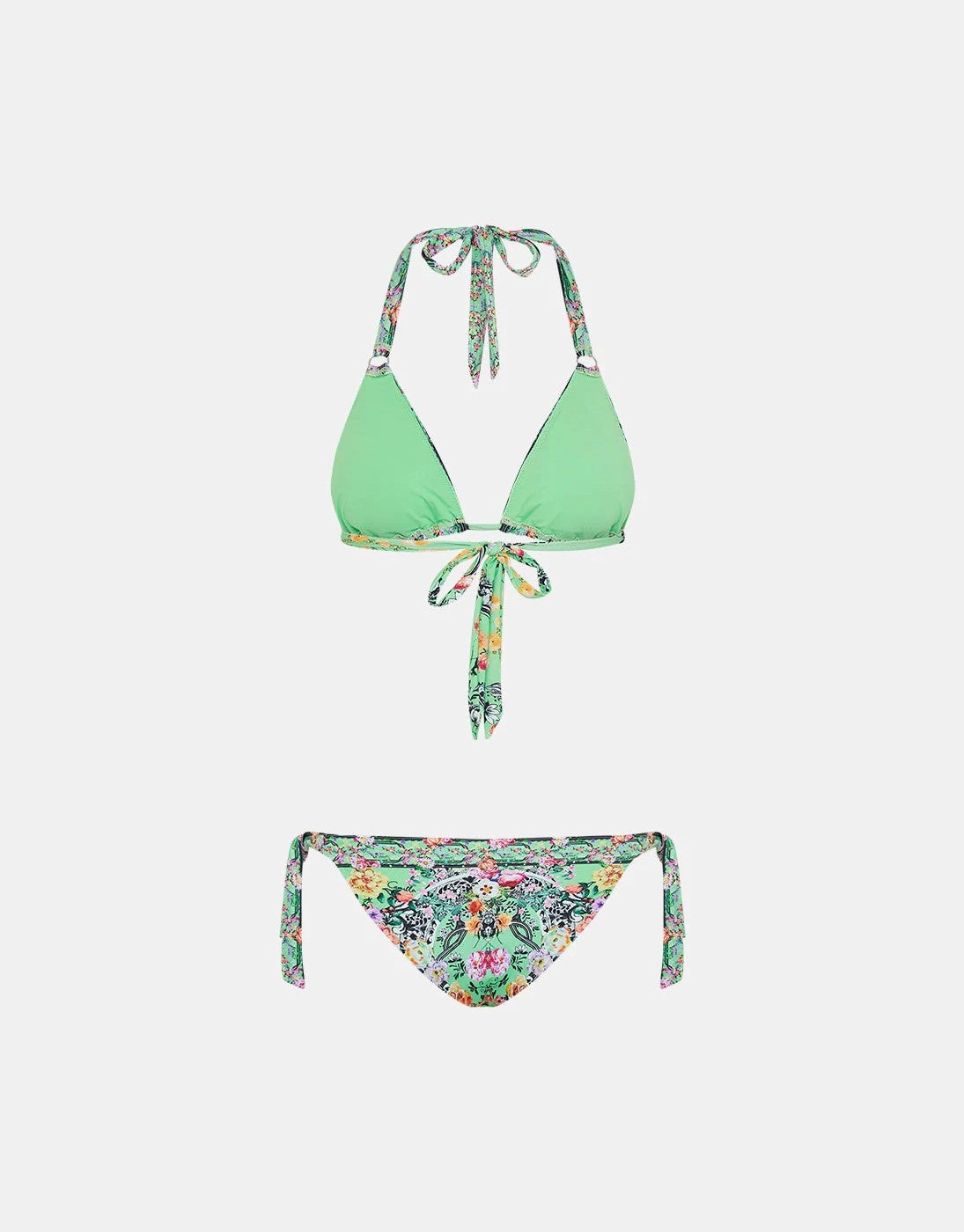 Soft Tie Tri Bikini With Trims, Porcelain Dream, B-C CUps