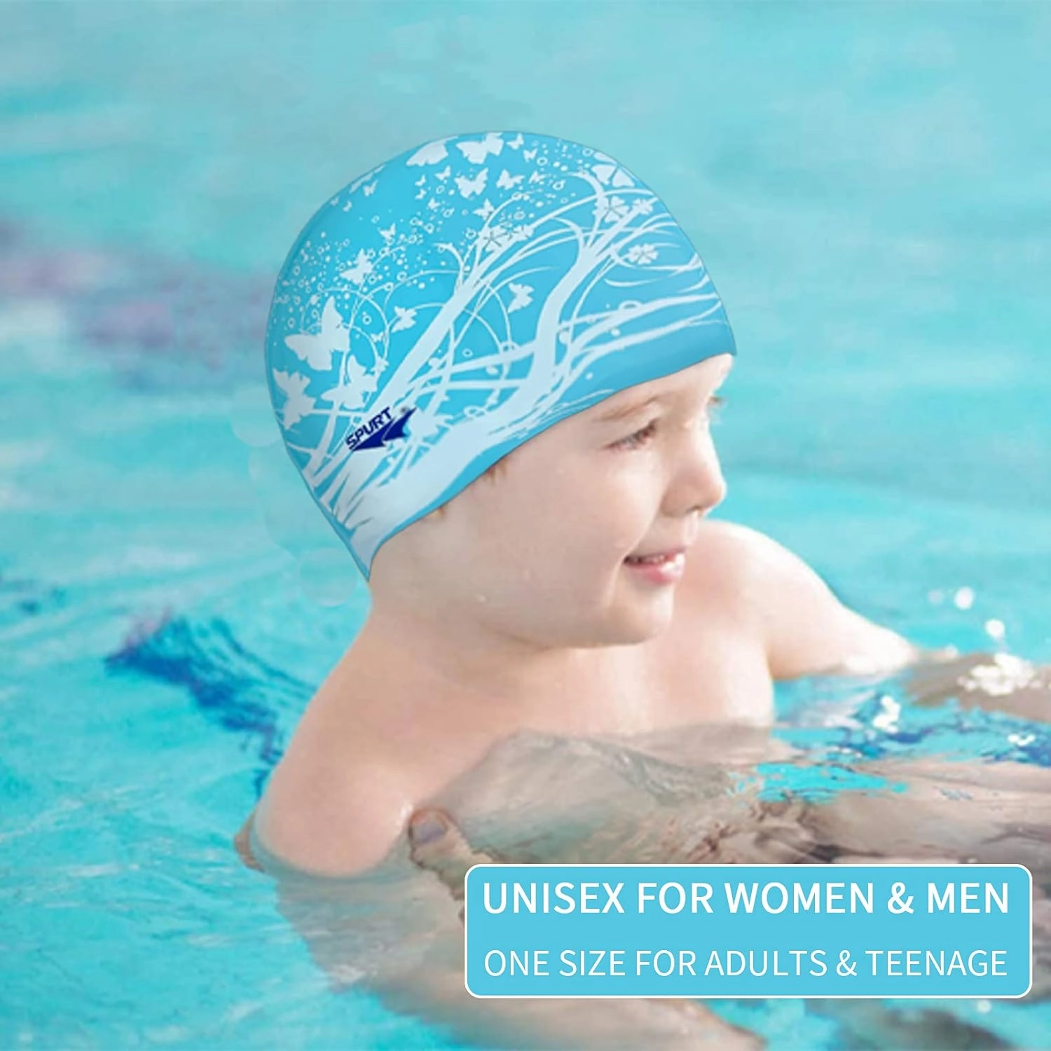 Soft Waterproof Silicone Swim Cap Girls Summer Pool Sea Swimming Cap Bathing Haircare Hat for Long Hair