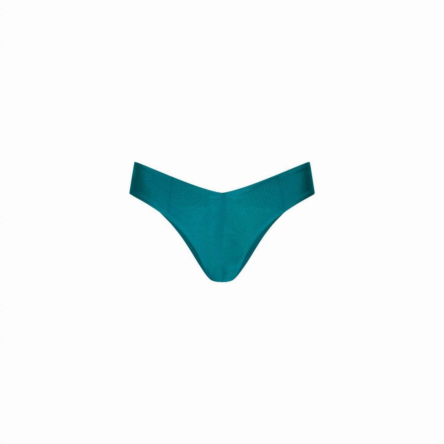 Solid Cheeky V Bikini Bottom In Cenote