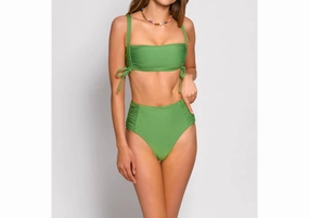 Solid Soma Bikini Bottom In Green
