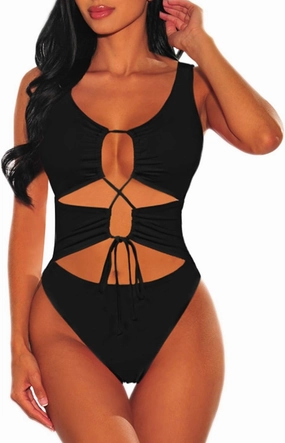 Sovoyontee Women's Sexy One Piece Swimsuits Cheeky Bikini Bathing Suit