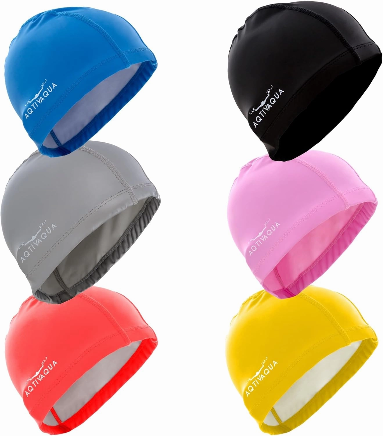 Spandex Swim Cap with Protective Layer // Comfortable Swimming Cap for Women Men Adult and Kids