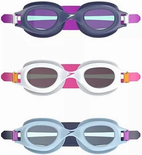 Speedo Adult Swim Goggles 3-Pack  Anti-Fog Lenses, 100% UV Protection, Leak-Proof Fit, Comfortable Split Strap, Ages 15 