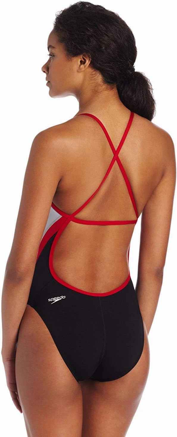 Speedo Women's Swimsuit One Piece Endurance  Cross Back Solid Adult Team Colors