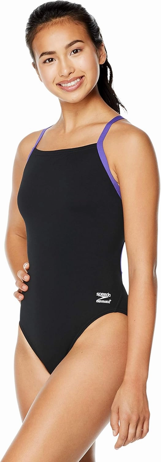 Speedo Women's Swimsuit One Piece Endurance  Flyback Solid Adult Team Colors