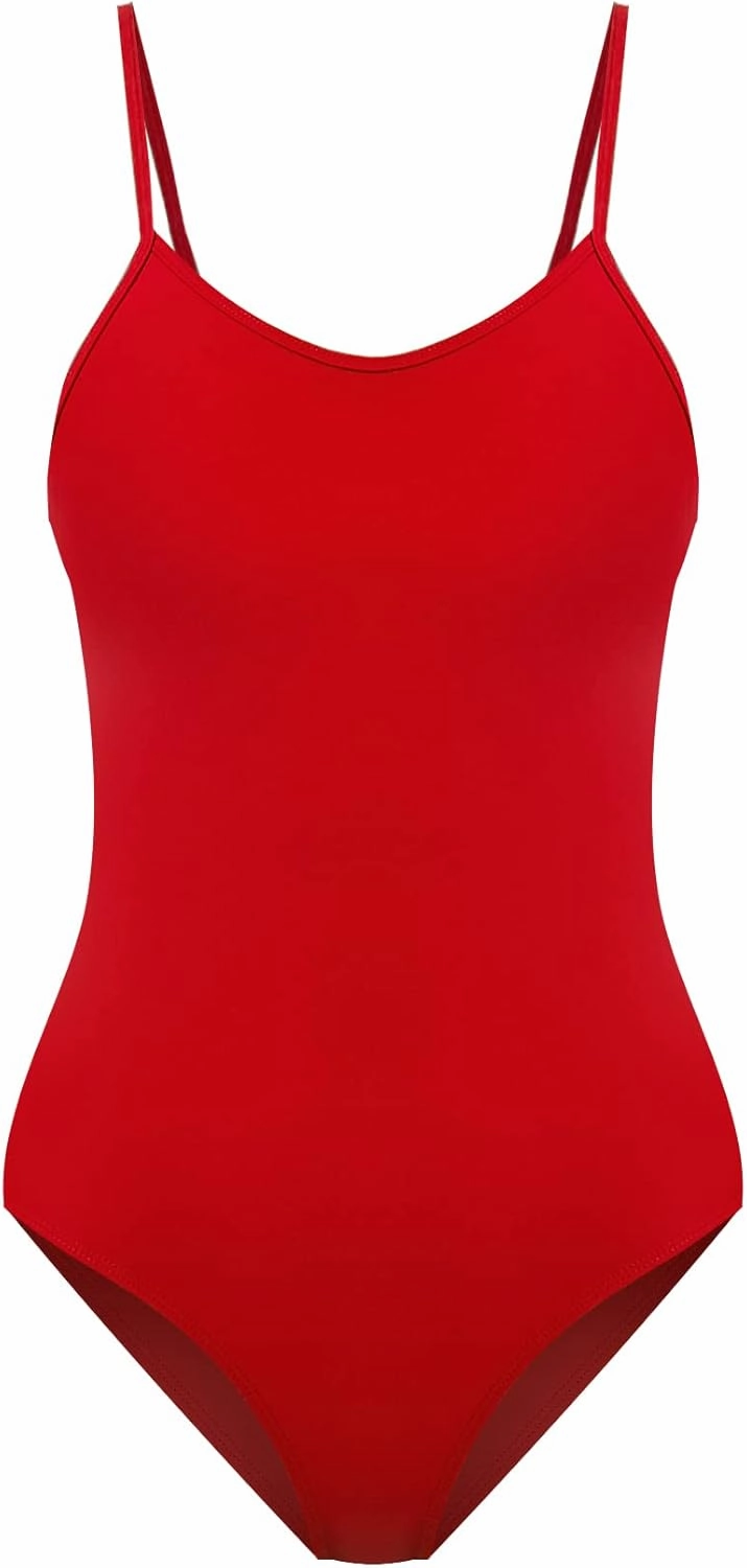 speerise Retro Criss Cross Back Onepiece Swimsuit, Adjustable Strap Swimwear