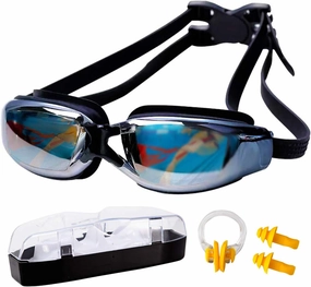 Spencer Swim Goggles - Swimming Goggles No Leaking Anti Fog UV Protection for Adult Men Women Youth Kids with Protection Case