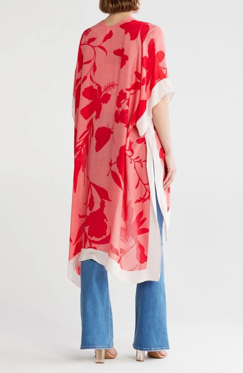 Spicy Sandia Kimonos for Women Floral Beach Cover Up Loose Swimsuit Bathing Suit Coverup Cardigan for Summer Swimwear