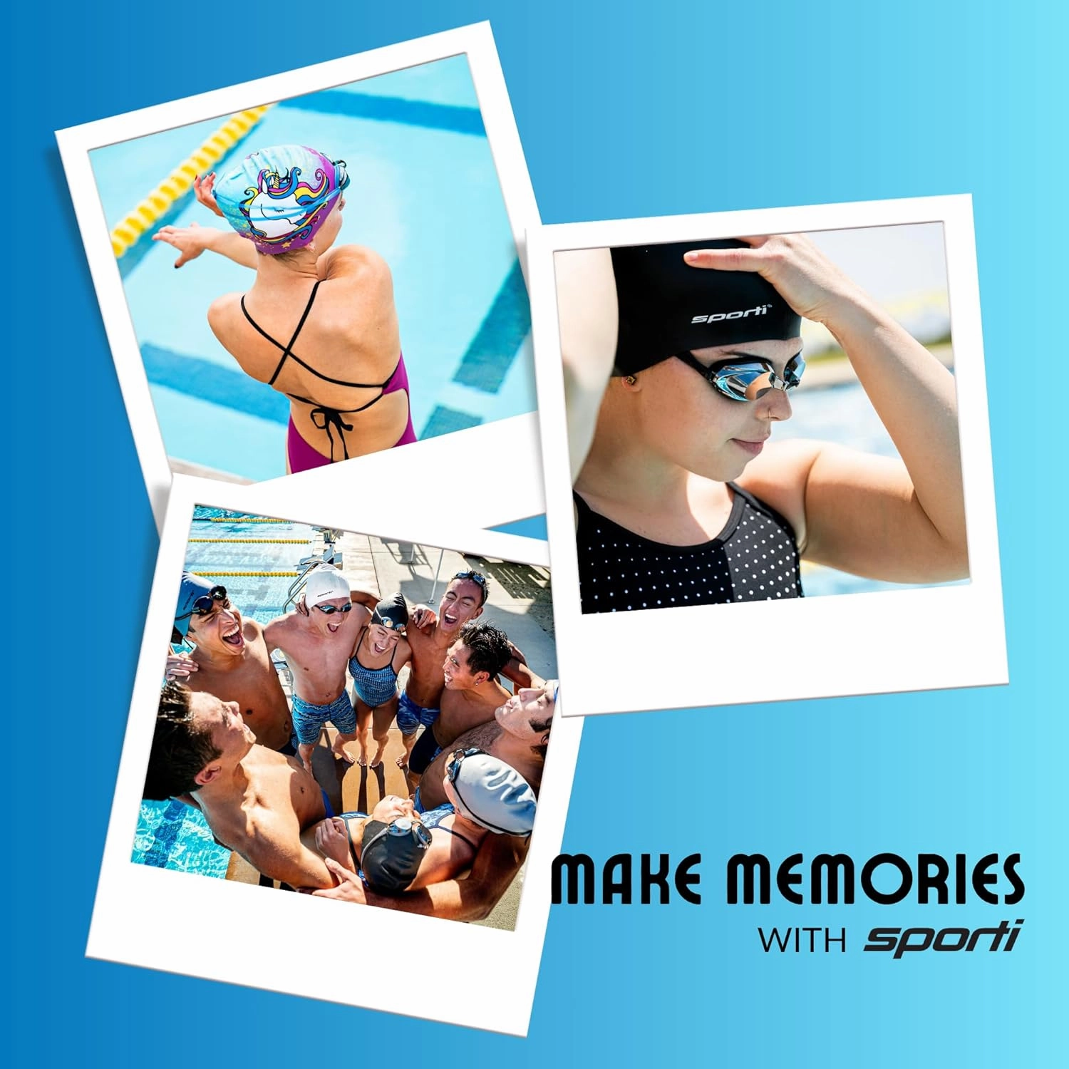 Sporti Bubble Swim Cap, Women Protection Bathing Cap, Anti-Slip Interior Grip, Made from Latex/Rubber & Keep Head Warm