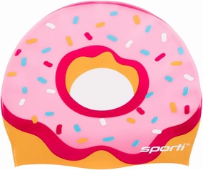 Sporti Limited Edition Silicone Swim Cap for Adult with Dimension Height 7.6" - Opening 7.5", Swimming Cap Variety of Design