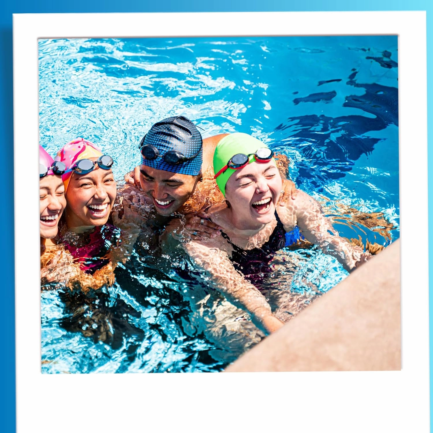 Sporti Silicone Swim Cap for Women & Men, Adult, Vibrant Lightweight Swimming, Non-Slip, Easy Wear, Removal, Protects Hair