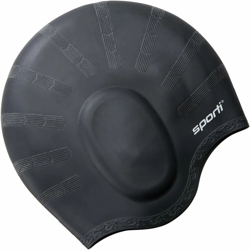 Sporti Solid Ear Protection Silicone Swim Cap