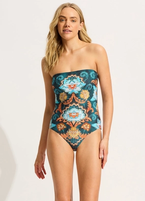 Spring Festival Bandeau One Piece - True Navy