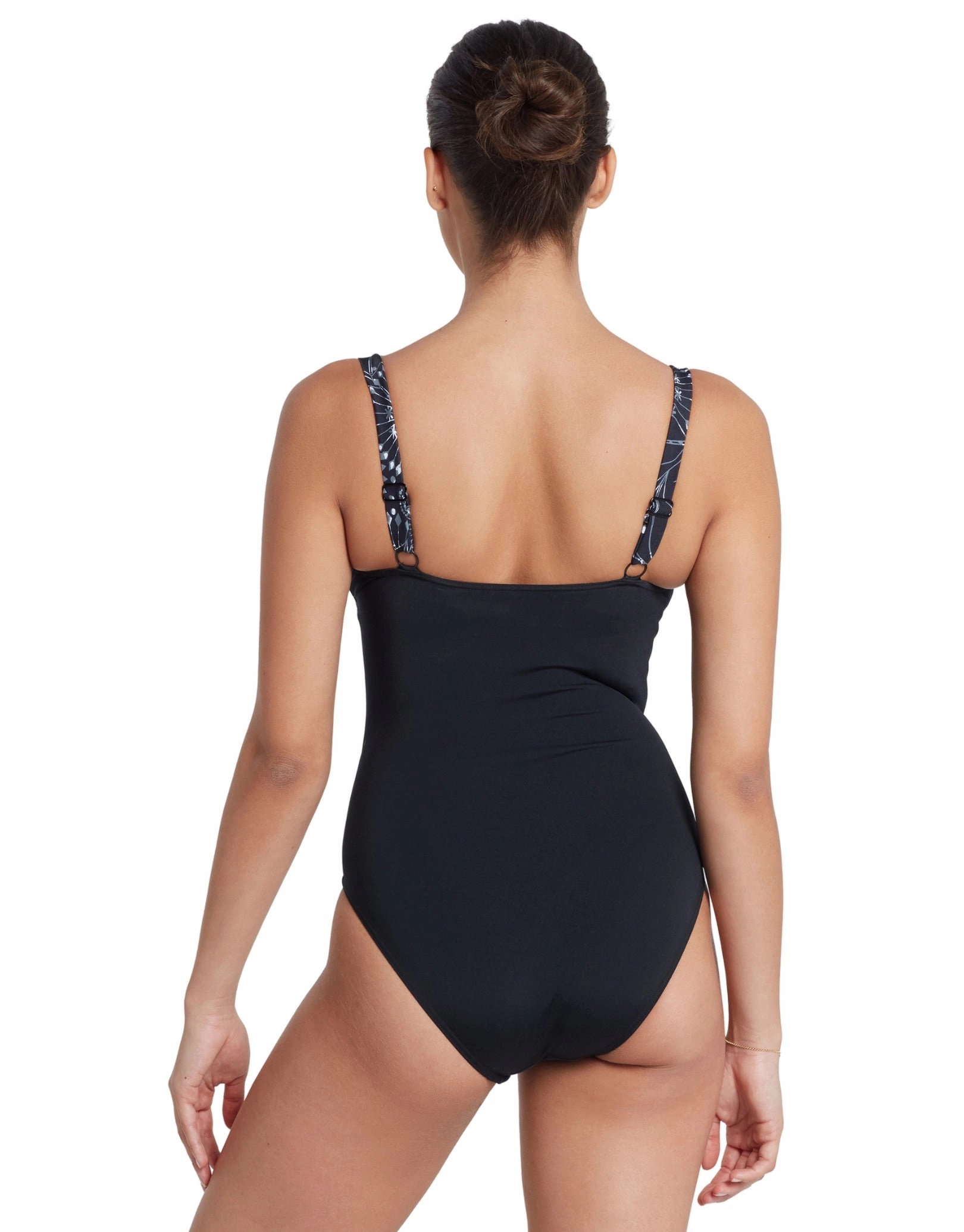 Stellar Adjustable Classicback Swimsuit - Black/White