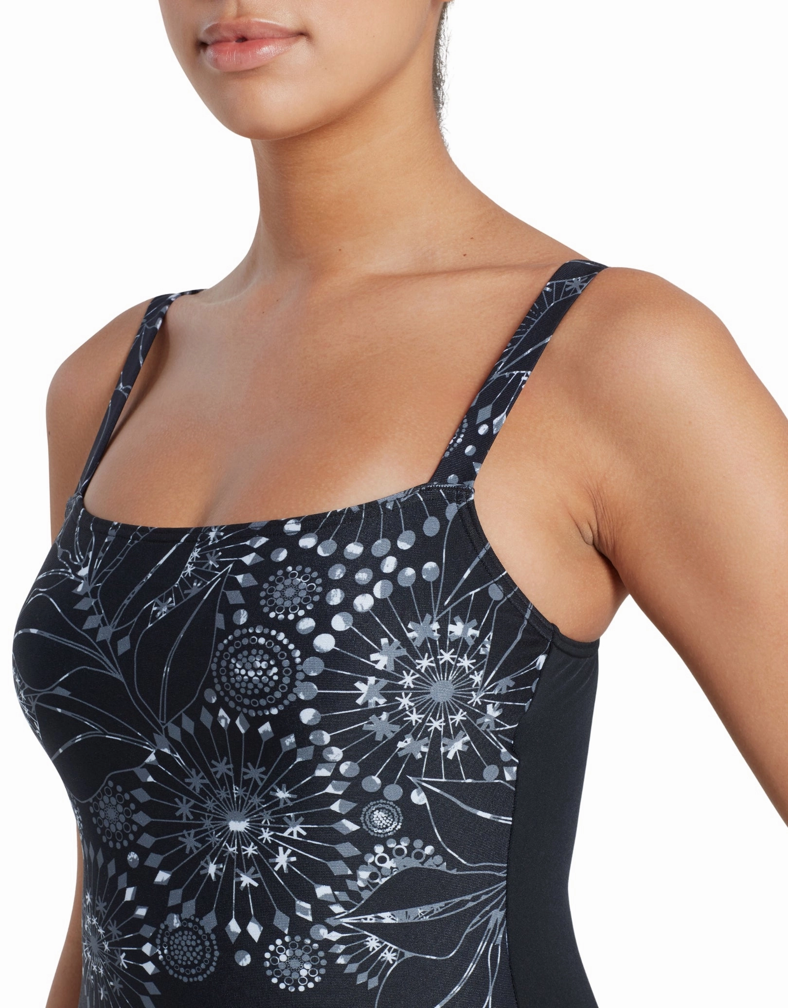 Stellar Adjustable Classicback Swimsuit - Black/White