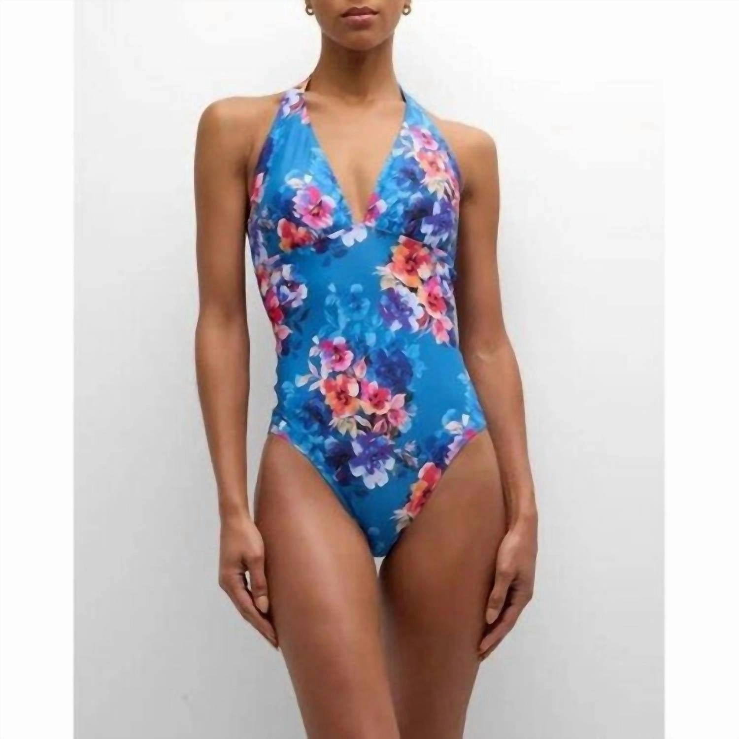 Summer Days Halter One Piece In Summer Days (Blue)