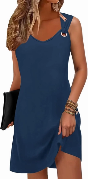 Summer Dresses for Women 2025 Sundresses Sleeveless Beach Swimsuit Cover Ups Spring Casual Loose Tank Tshirt Sun Dress
