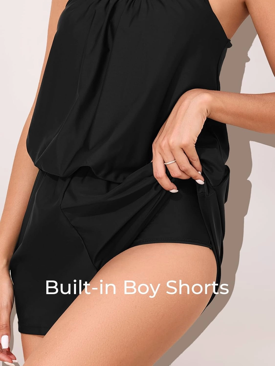 Summer Mae Swim Romper Women's One Piece Swimsuits with Pockets 2025 Blouson Modest Bathing Suits