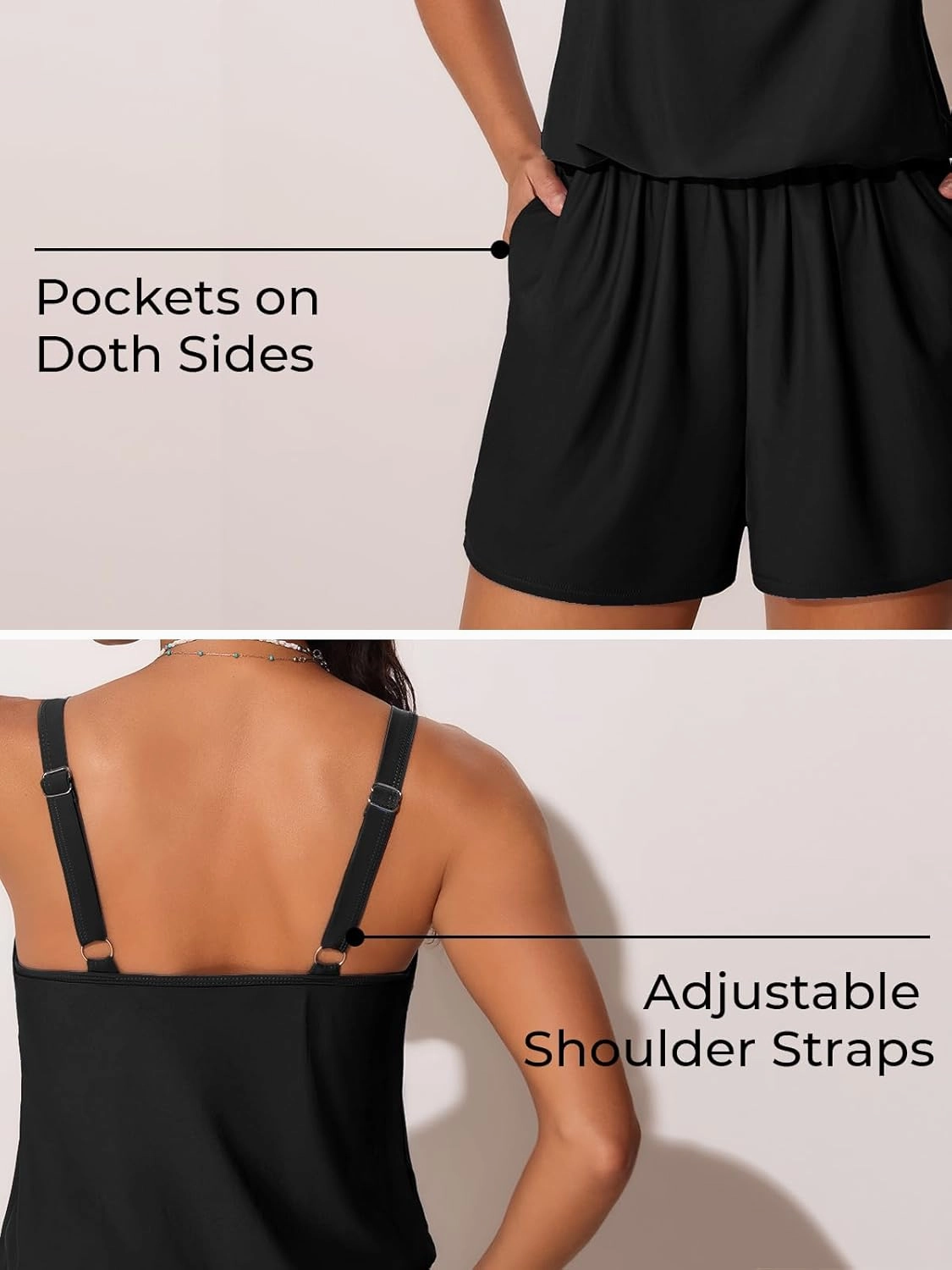 Summer Mae Swim Romper Women's One Piece Swimsuits with Pockets 2025 Blouson Modest Bathing Suits