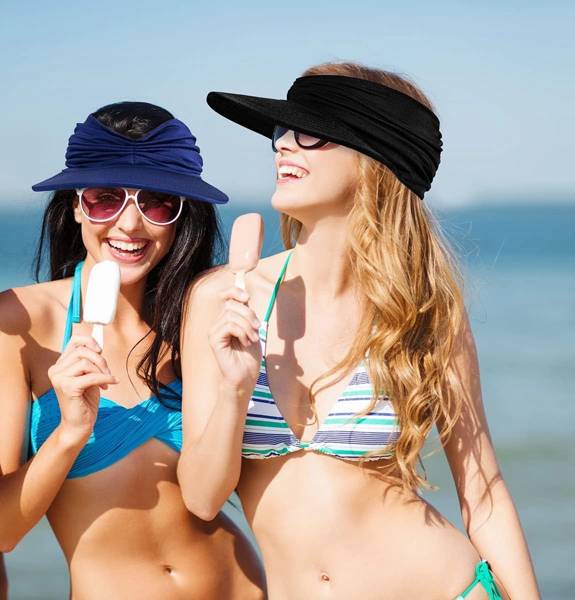 Sun Hat Women Sun Beach Visor Cap UV Protection with Wide Brim for Sports Beach Golf Hiking