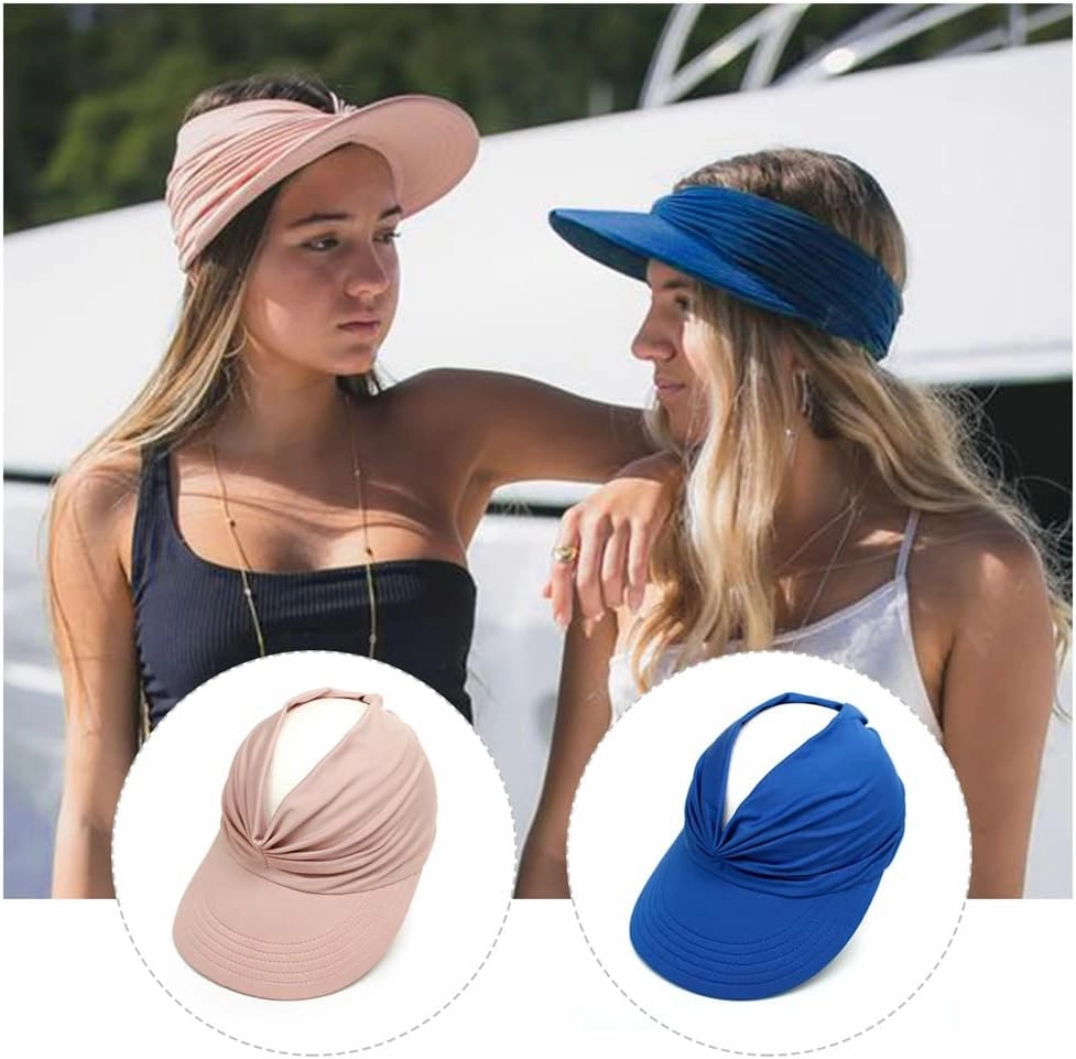 Sun Hat Women Sun Beach Visor Cap UV Protection with Wide Brim for Sports Beach Golf Hiking