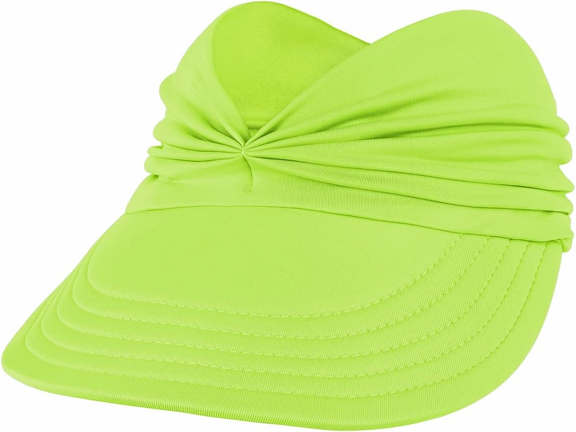 Sun Hats for Women UV Protection Sun Visor Wide Brim Summer Hats with Ponytail