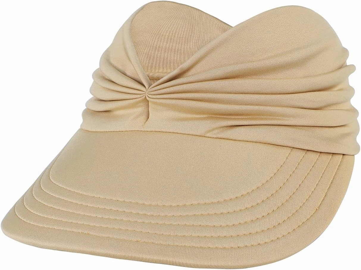 Sun Hats for Women UV Protection Sun Visor Wide Brim Summer Hats with Ponytail