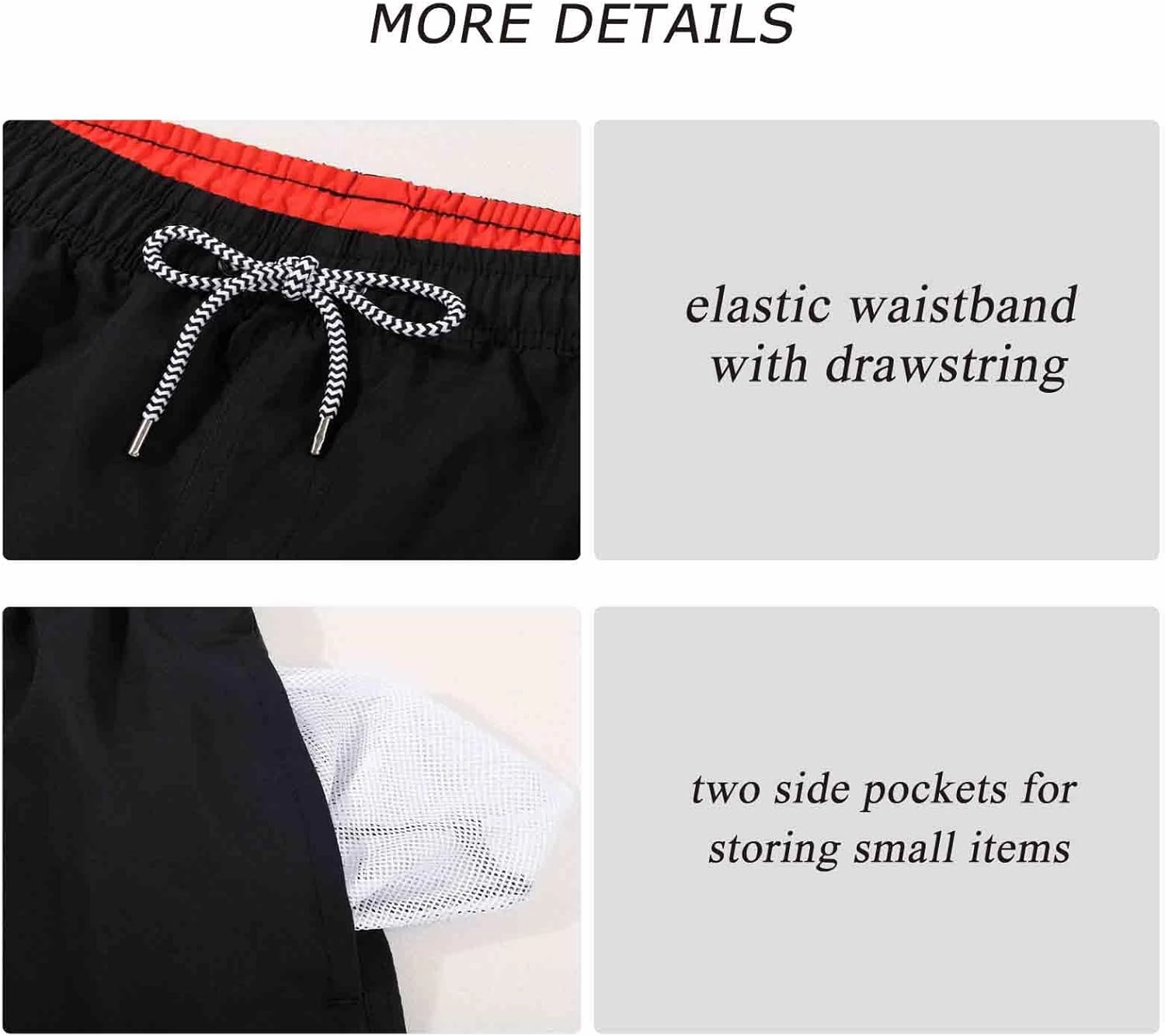 SUNDAY ROSE 3 Pack Mens Swim Trunks with Mesh Lining Quick Dry Swim Shorts Bathing Suit for Men