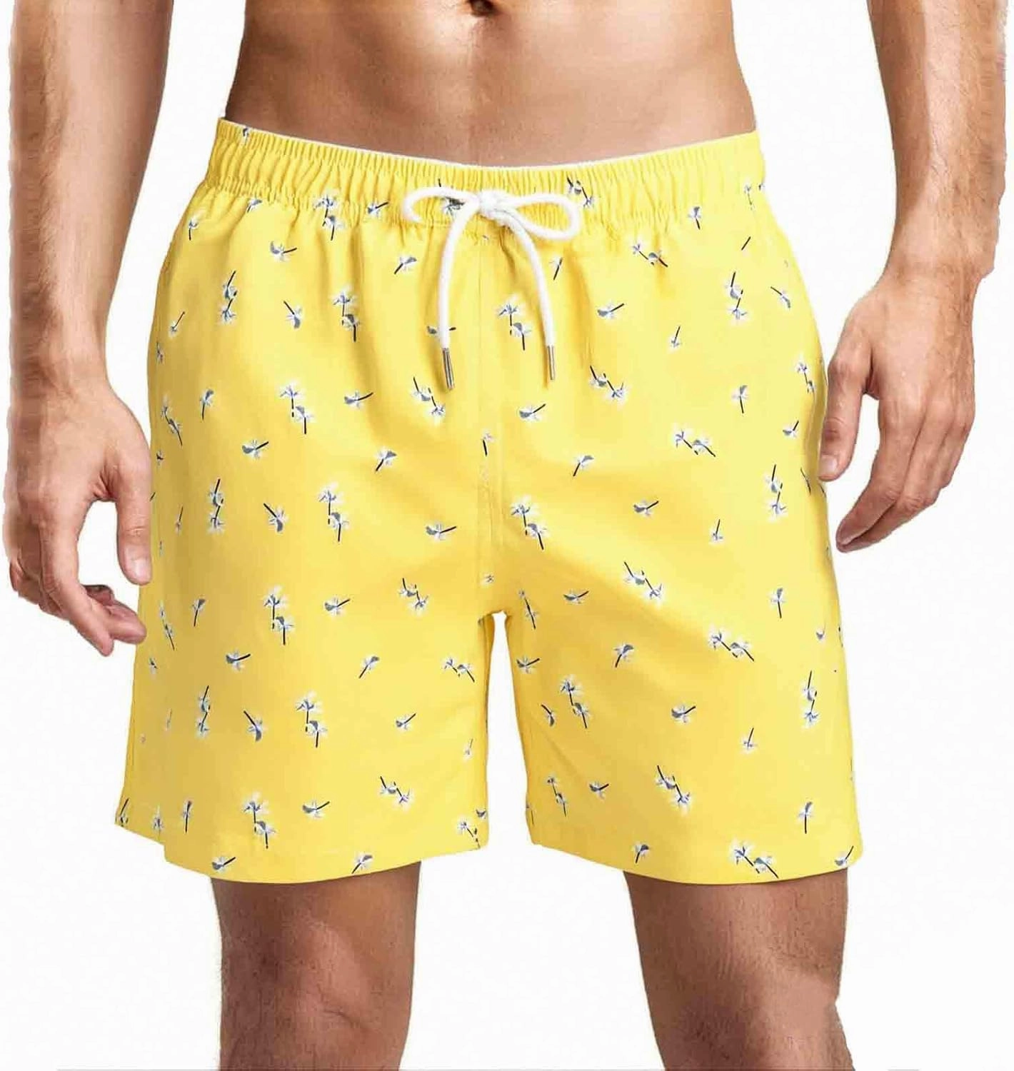 SUNDAY ROSE 3 Pack Mens Swim Trunks with Mesh Lining Quick Dry Swim Shorts Bathing Suit for Men