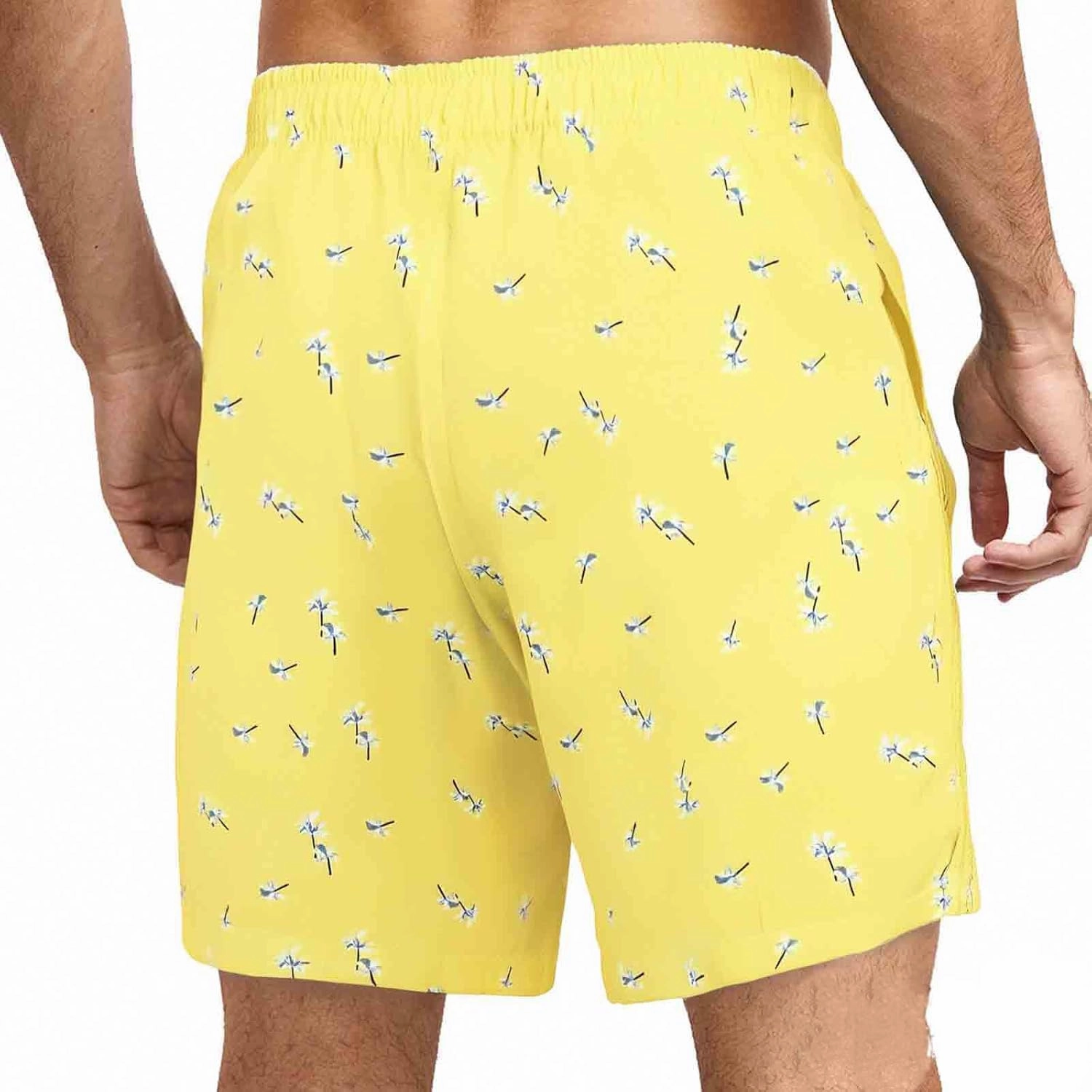 SUNDAY ROSE 3 Pack Mens Swim Trunks with Mesh Lining Quick Dry Swim Shorts Bathing Suit for Men